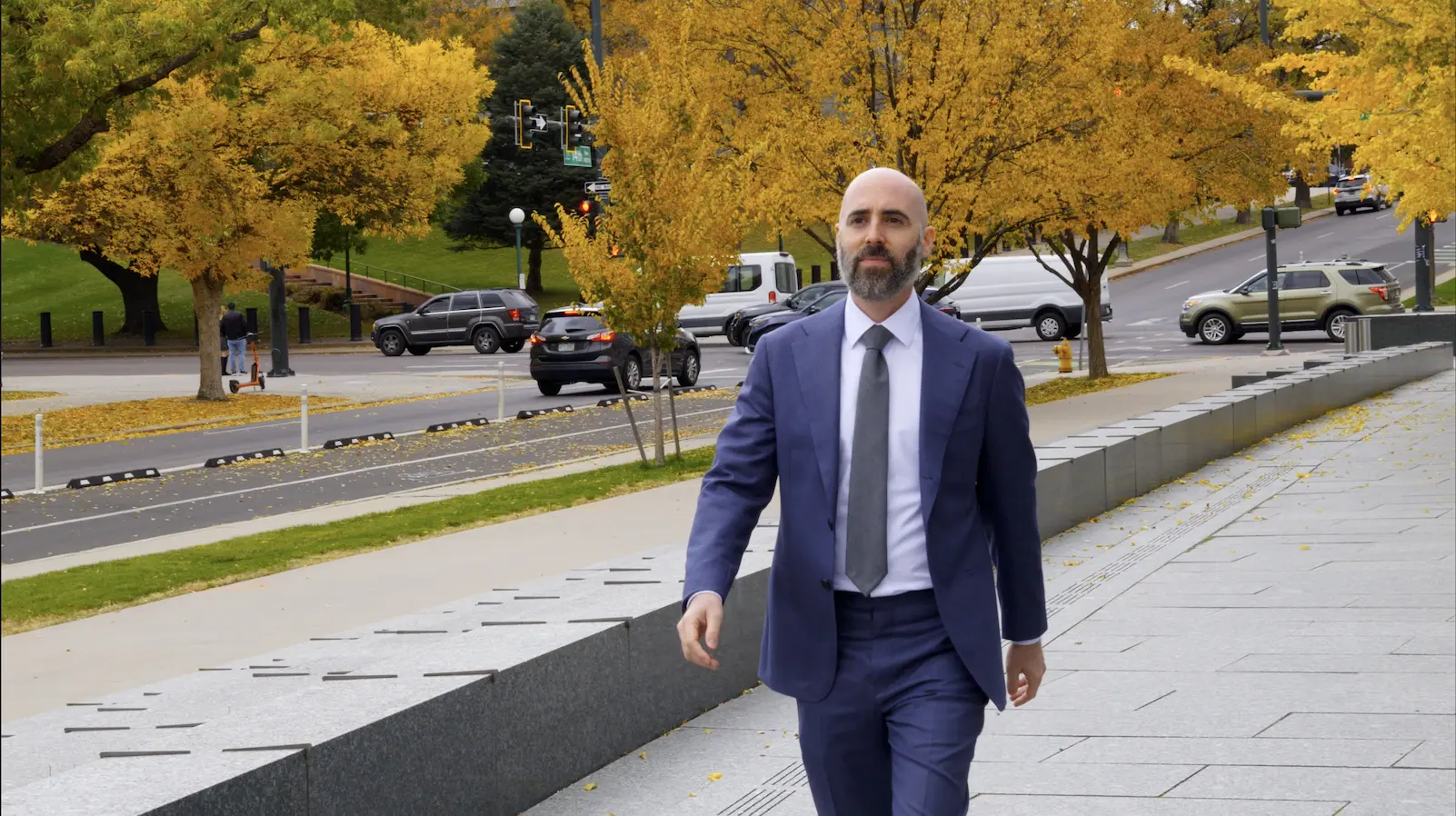 Adam Fonta, Denver catastrophic injury lawyer, outside the Denver courthouse | Lionheart Injury Law