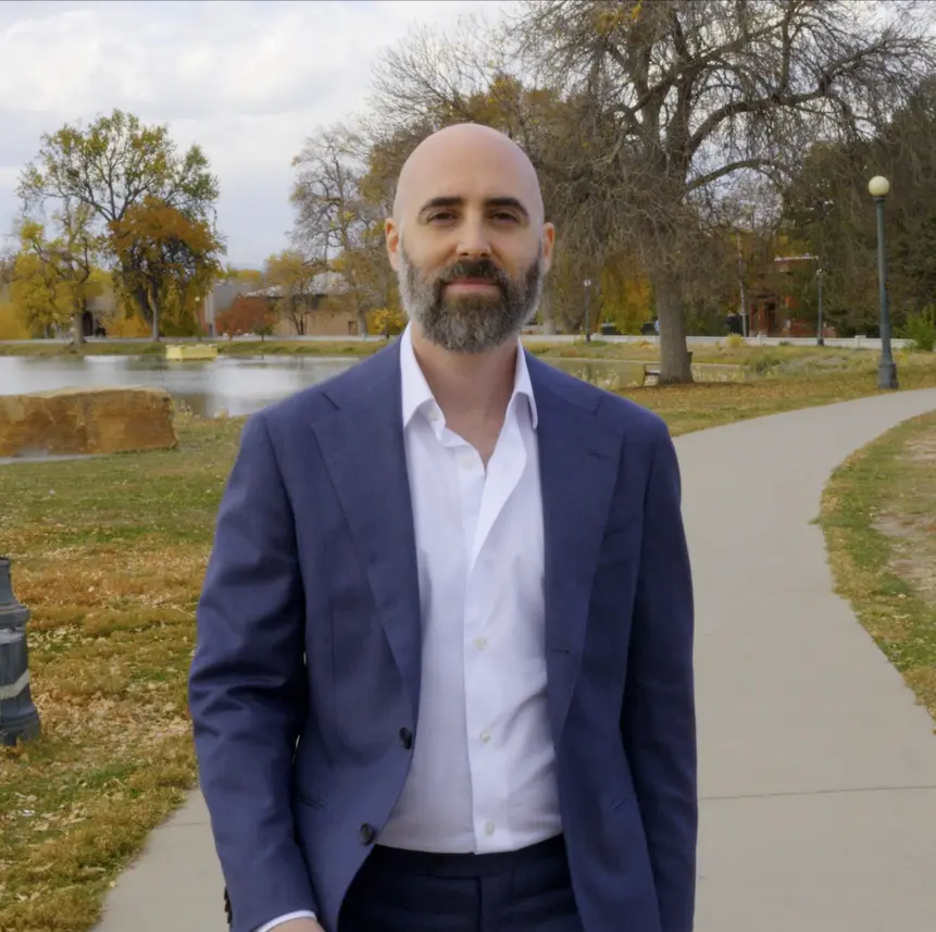 Adam Fonta, Denver car accident lawyer, at Central Park in Denver | Lionheart Injury Law